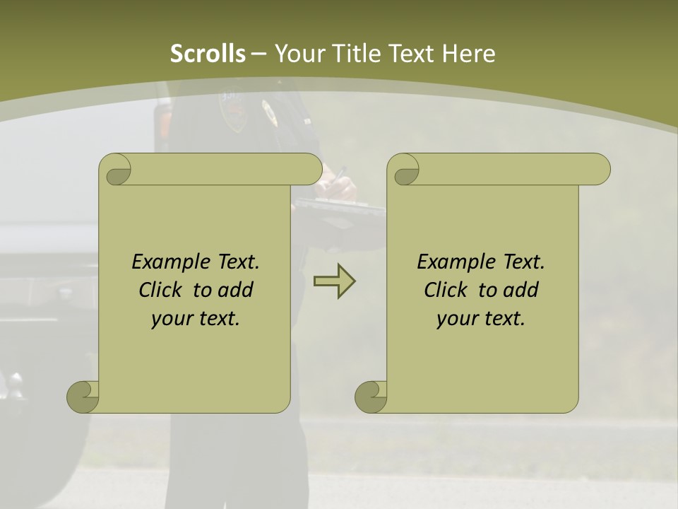 Tow Scared Auto PowerPoint Template