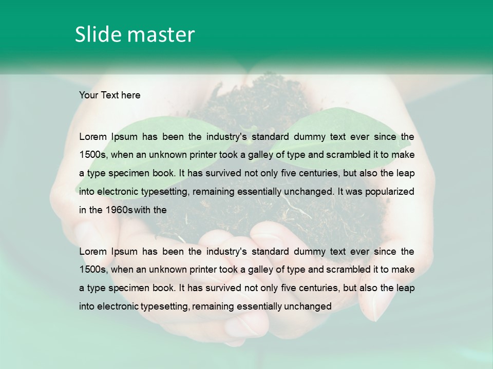 A Person Holding A Plant In Their Hands PowerPoint Template