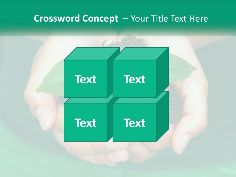 A Person Holding A Plant In Their Hands PowerPoint Template