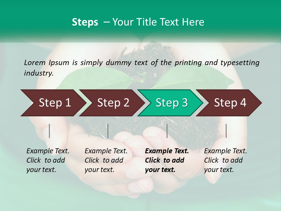 A Person Holding A Plant In Their Hands PowerPoint Template