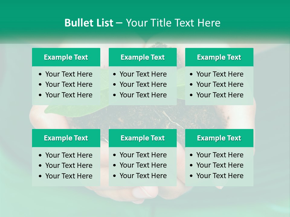 A Person Holding A Plant In Their Hands PowerPoint Template