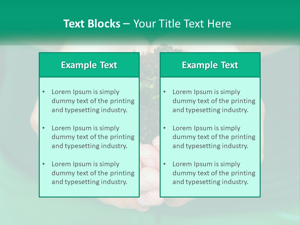A Person Holding A Plant In Their Hands PowerPoint Template