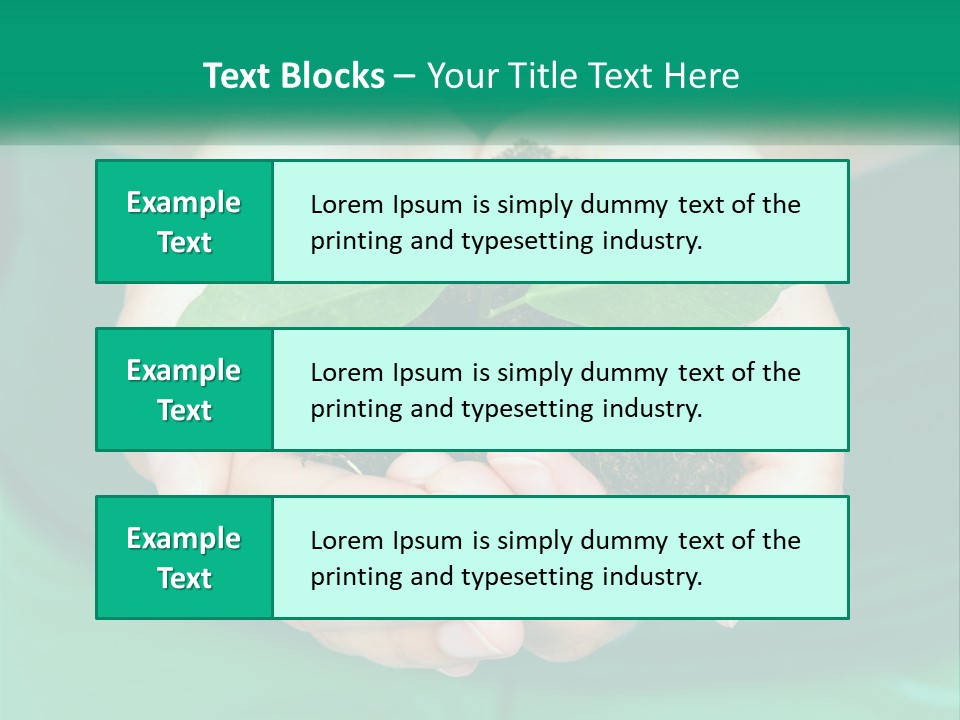 A Person Holding A Plant In Their Hands PowerPoint Template