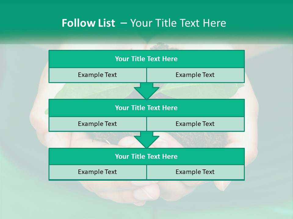 A Person Holding A Plant In Their Hands PowerPoint Template