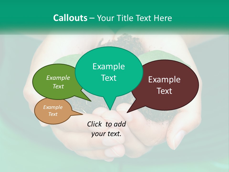 A Person Holding A Plant In Their Hands PowerPoint Template