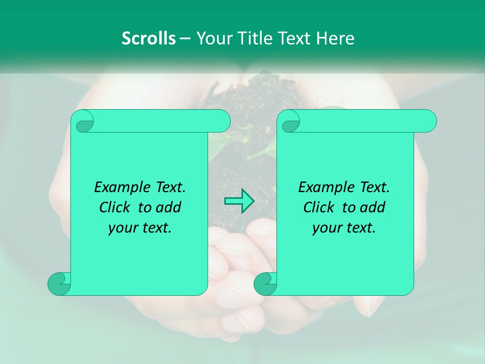 A Person Holding A Plant In Their Hands PowerPoint Template