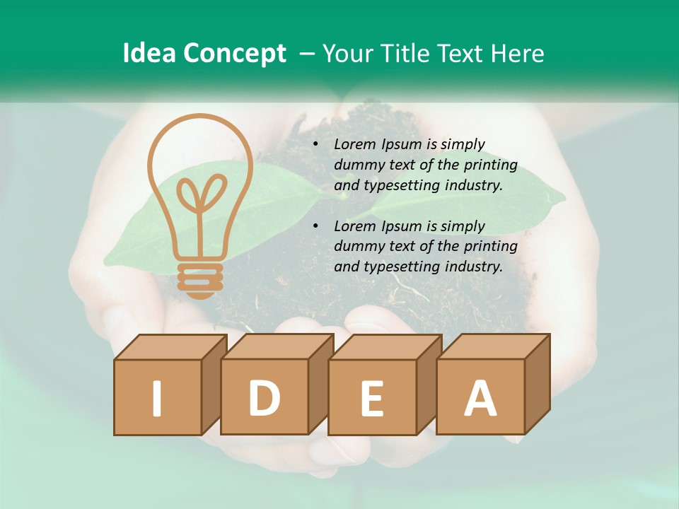 A Person Holding A Plant In Their Hands PowerPoint Template