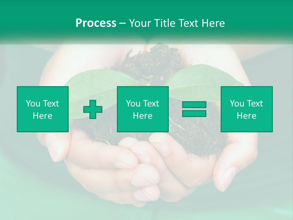 A Person Holding A Plant In Their Hands PowerPoint Template