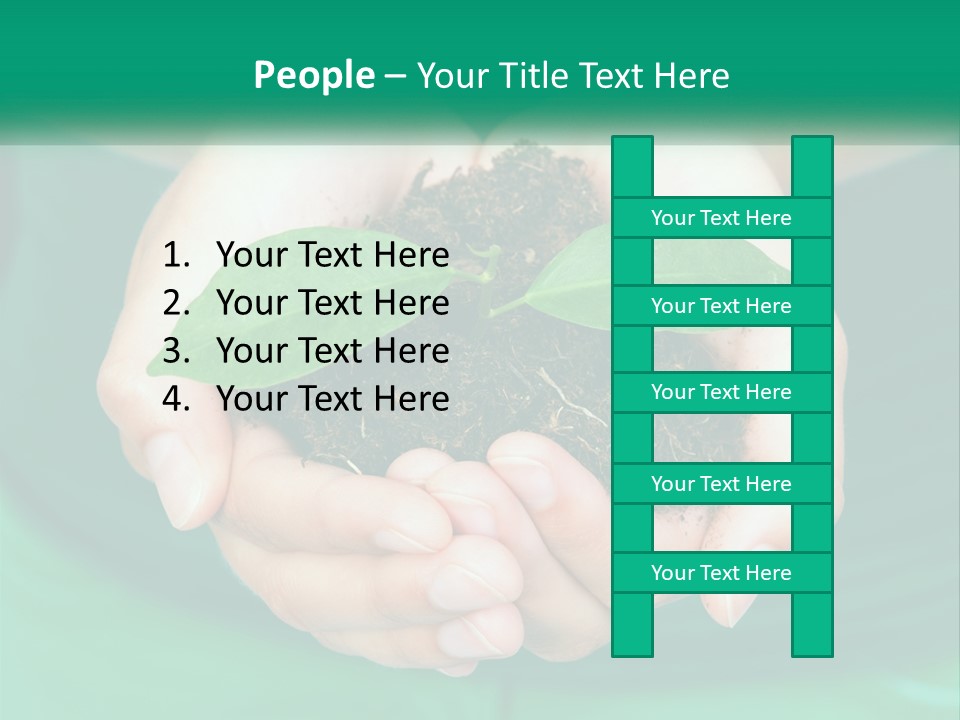 A Person Holding A Plant In Their Hands PowerPoint Template
