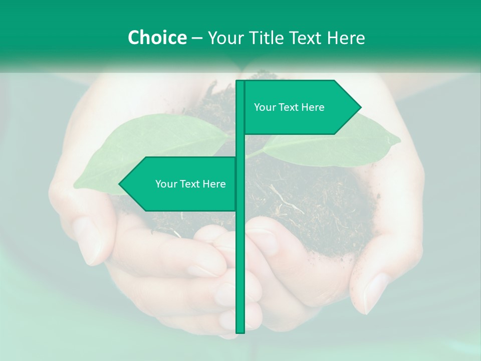A Person Holding A Plant In Their Hands PowerPoint Template