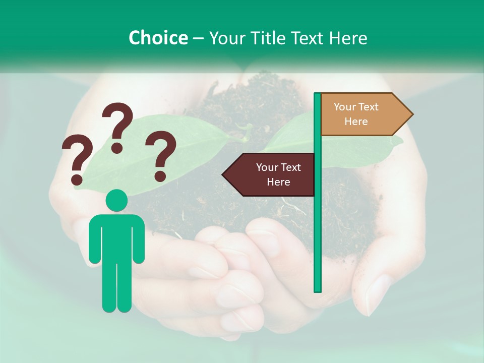 A Person Holding A Plant In Their Hands PowerPoint Template