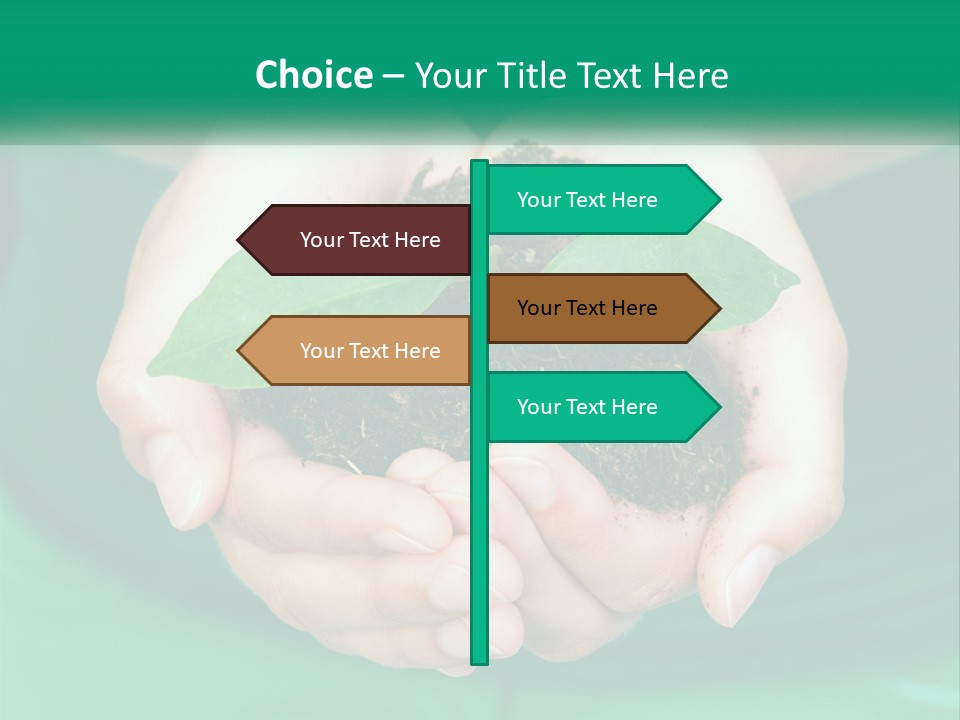 A Person Holding A Plant In Their Hands PowerPoint Template