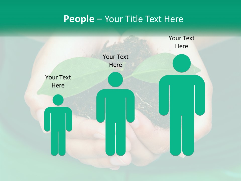 A Person Holding A Plant In Their Hands PowerPoint Template
