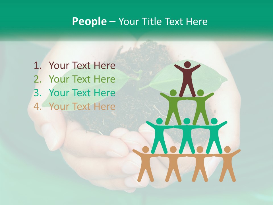 A Person Holding A Plant In Their Hands PowerPoint Template