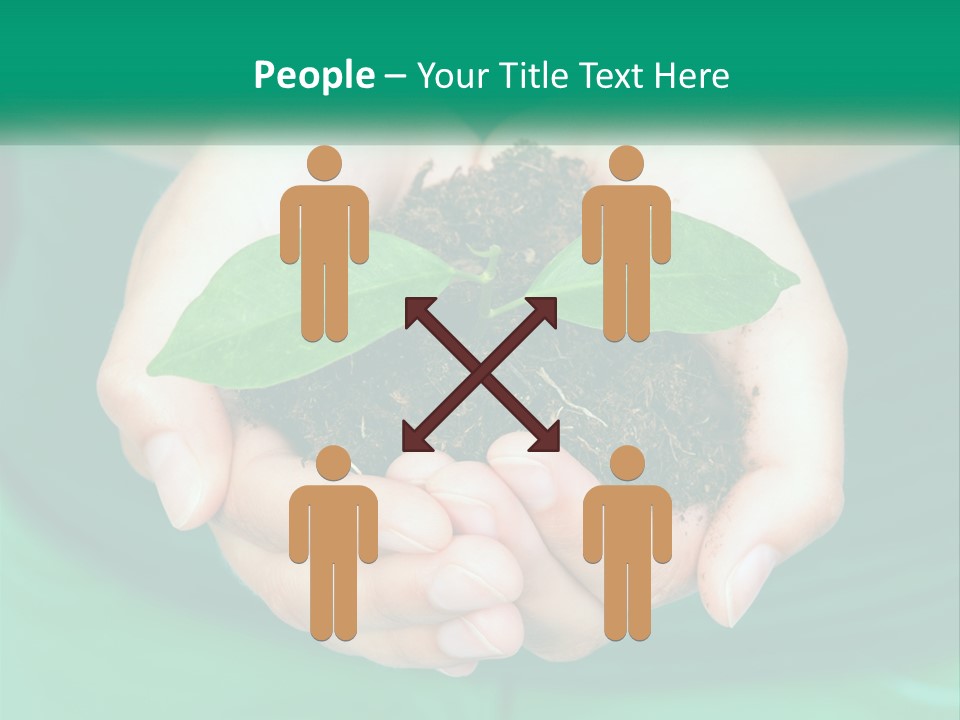 A Person Holding A Plant In Their Hands PowerPoint Template