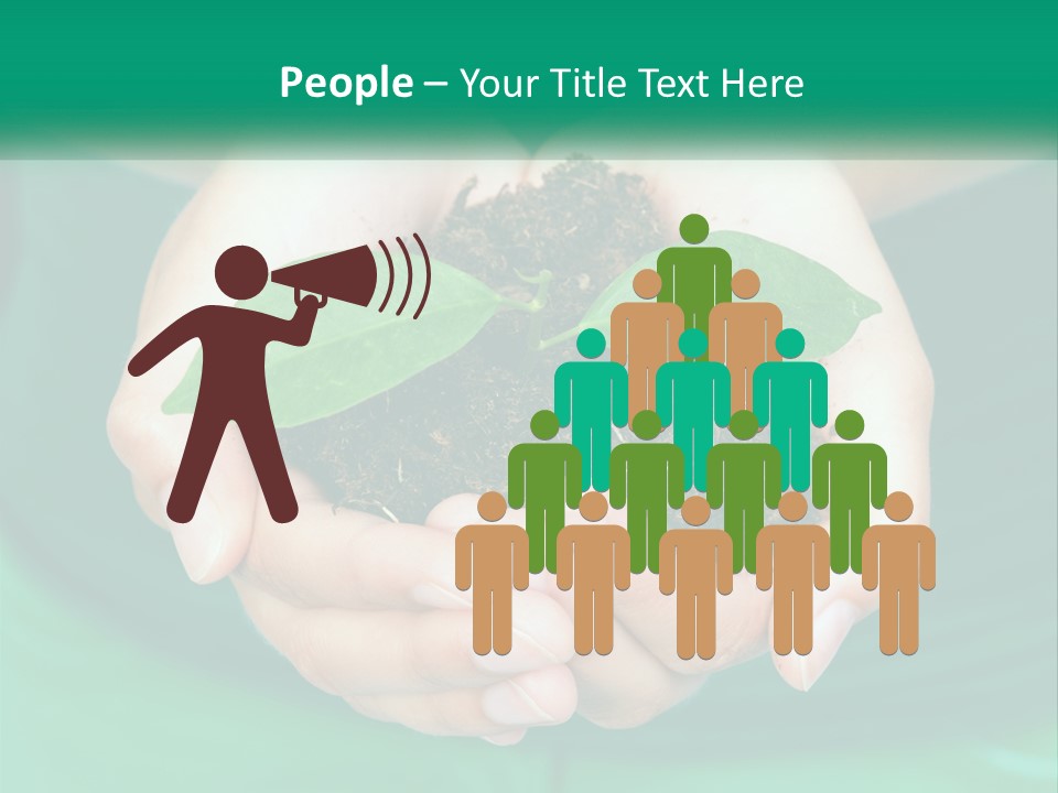 A Person Holding A Plant In Their Hands PowerPoint Template