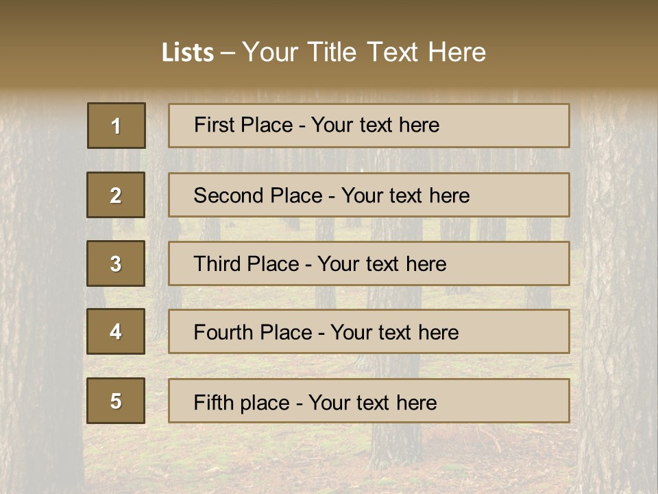 Pine Timber Spring PowerPoint Template
