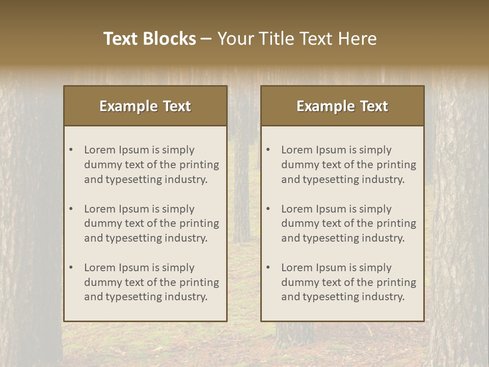 Pine Timber Spring PowerPoint Template