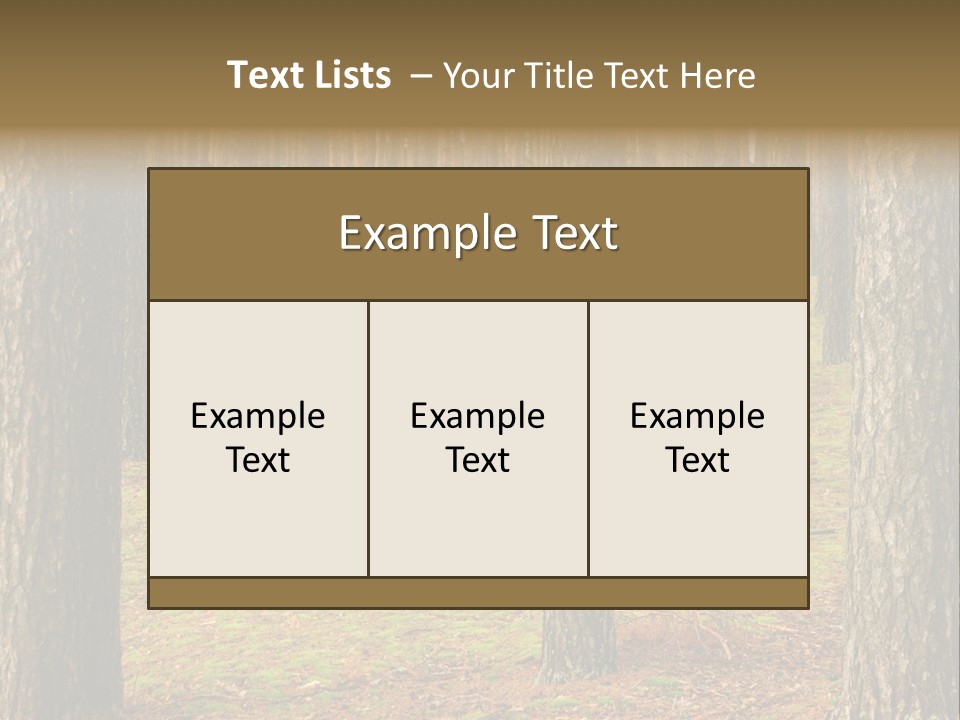 Pine Timber Spring PowerPoint Template