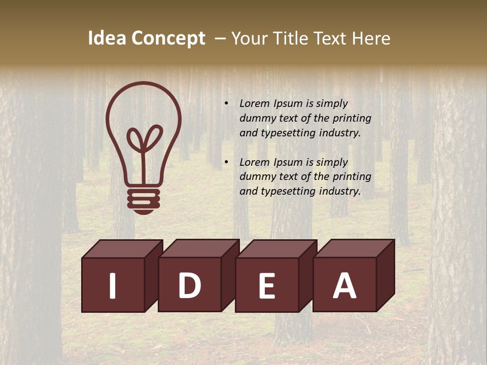 Pine Timber Spring PowerPoint Template