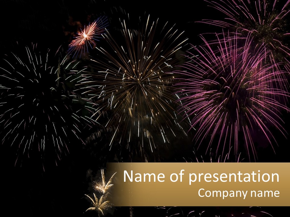 Explosion Rockets Fireballs PowerPoint Template