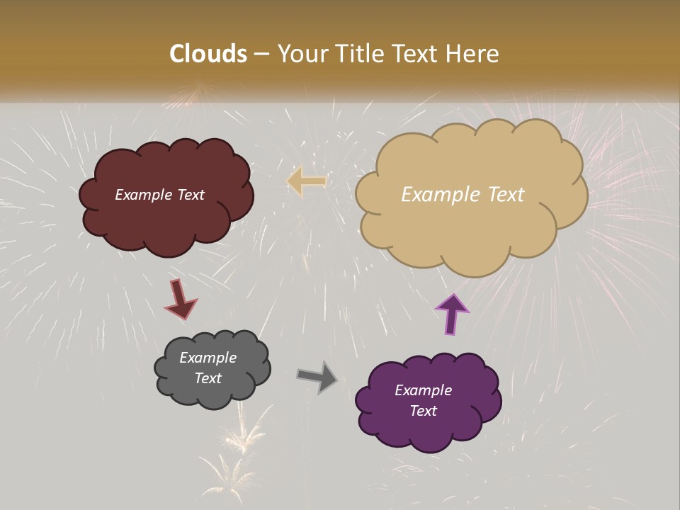 Explosion Rockets Fireballs PowerPoint Template