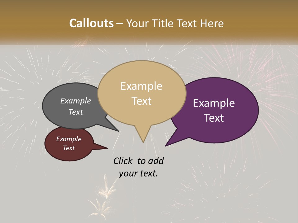 Explosion Rockets Fireballs PowerPoint Template