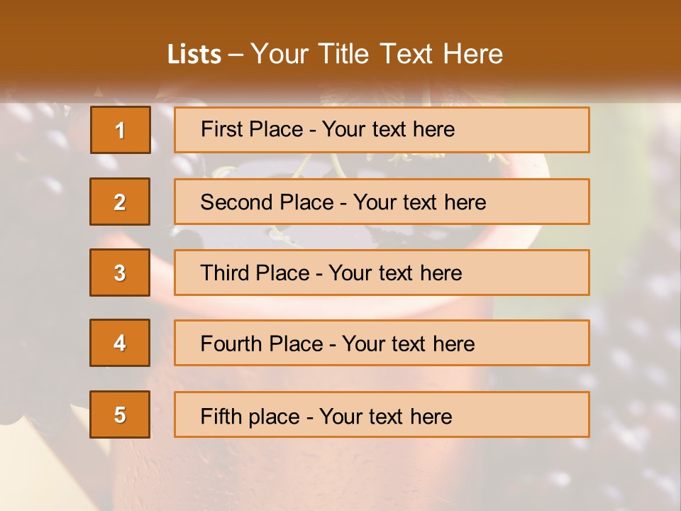 Fresh Style Fruit PowerPoint Template