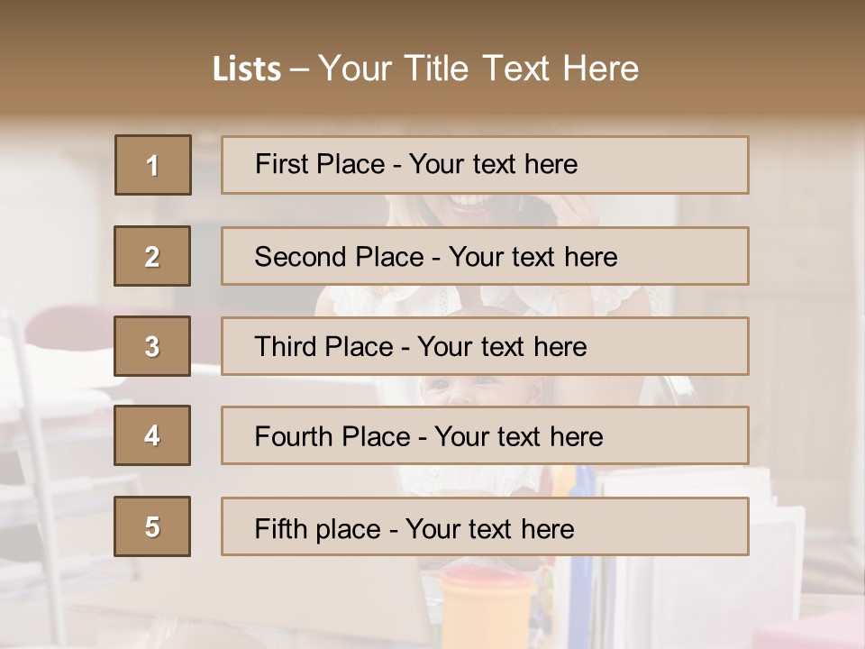 Horizontal Indoors Looking PowerPoint Template