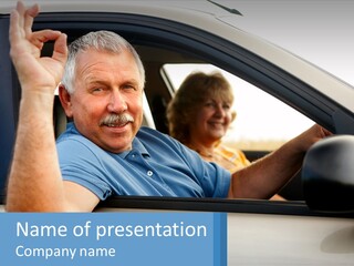 Middleaged Nature Male PowerPoint Template