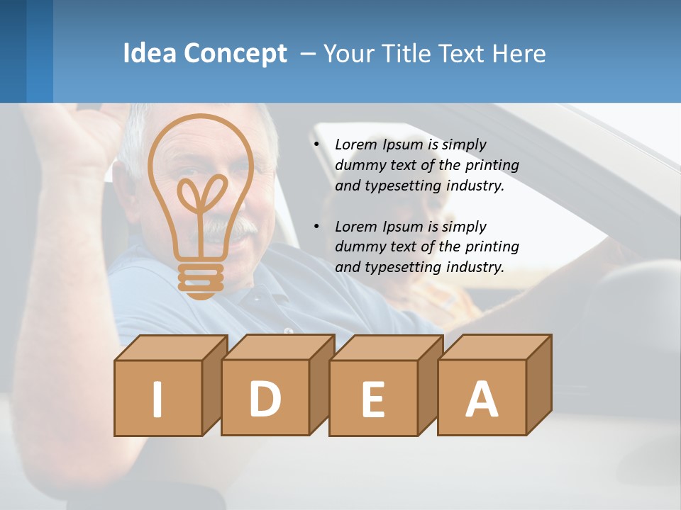 Middleaged Nature Male PowerPoint Template