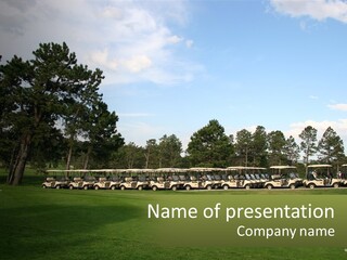 Club Course Tee PowerPoint Template