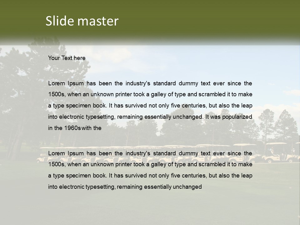 Club Course Tee PowerPoint Template