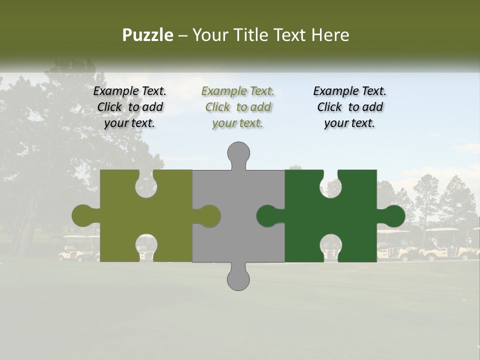 Club Course Tee PowerPoint Template