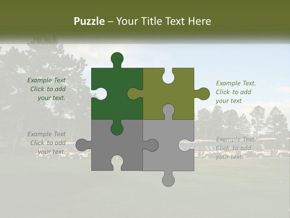 Club Course Tee PowerPoint Template