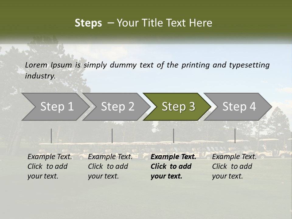 Club Course Tee PowerPoint Template