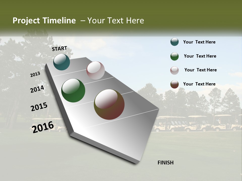 Club Course Tee PowerPoint Template