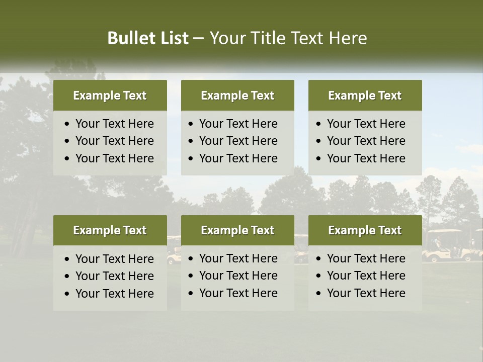 Club Course Tee PowerPoint Template