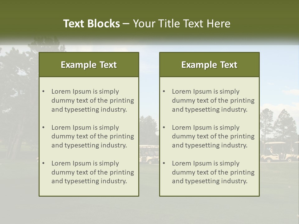 Club Course Tee PowerPoint Template