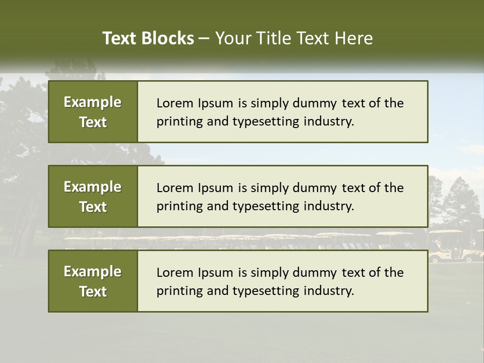 Club Course Tee PowerPoint Template