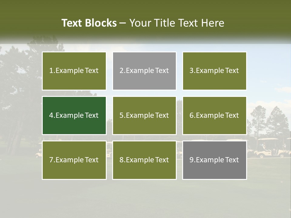 Club Course Tee PowerPoint Template