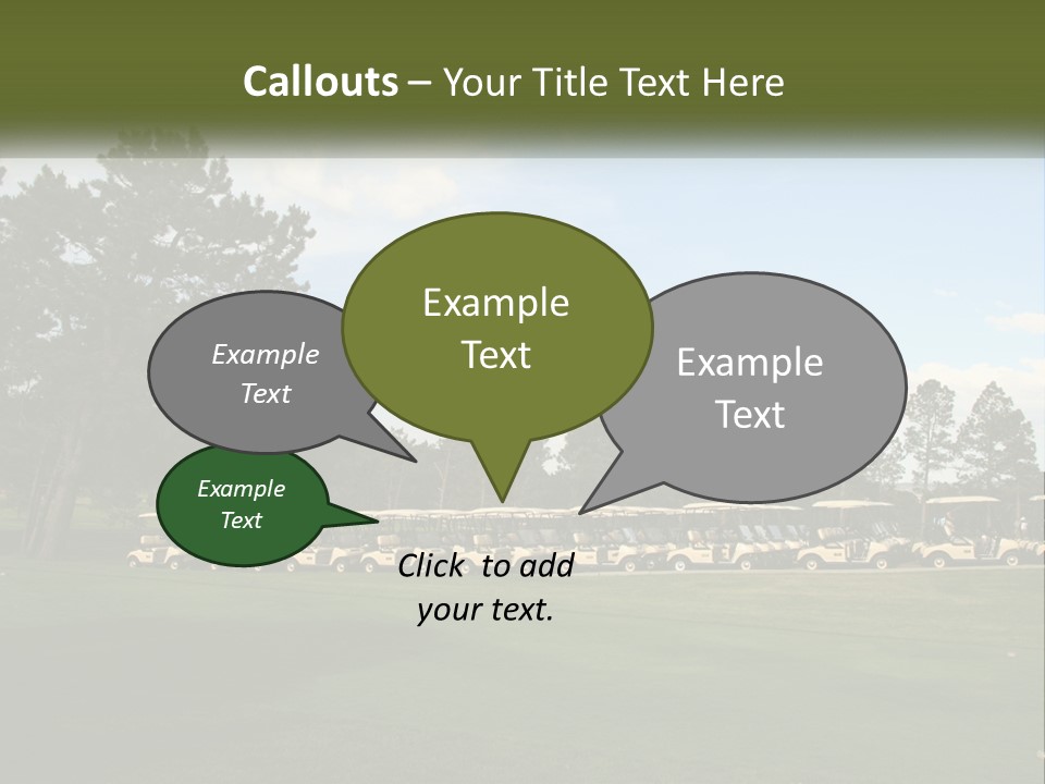 Club Course Tee PowerPoint Template