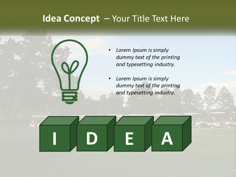 Club Course Tee PowerPoint Template