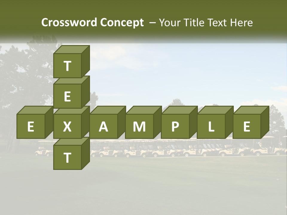 Club Course Tee PowerPoint Template