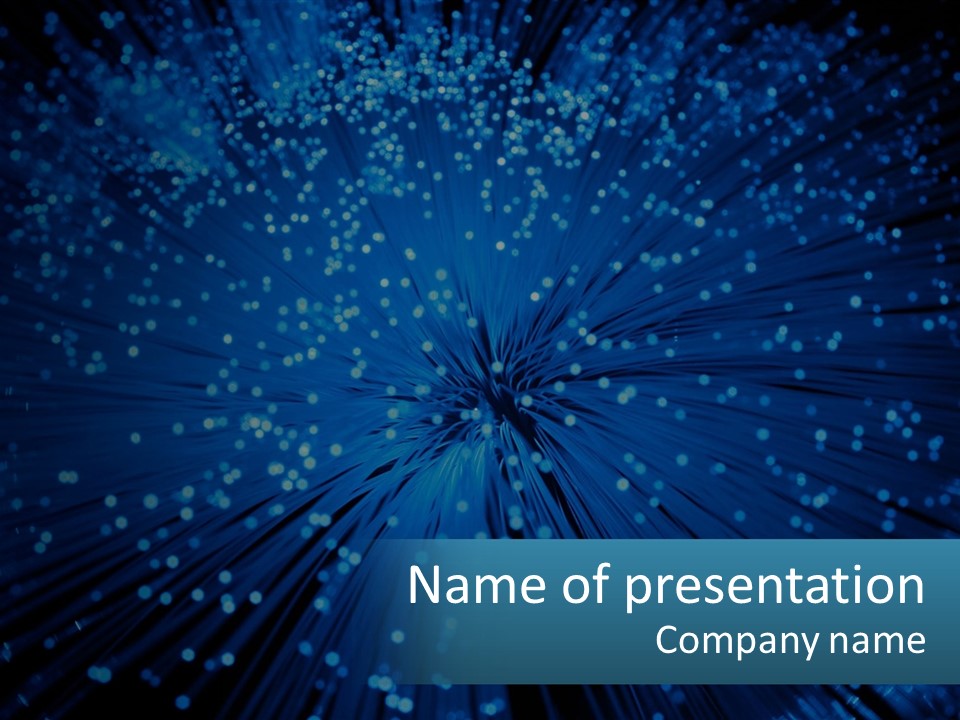 Space Blue Background PowerPoint Template