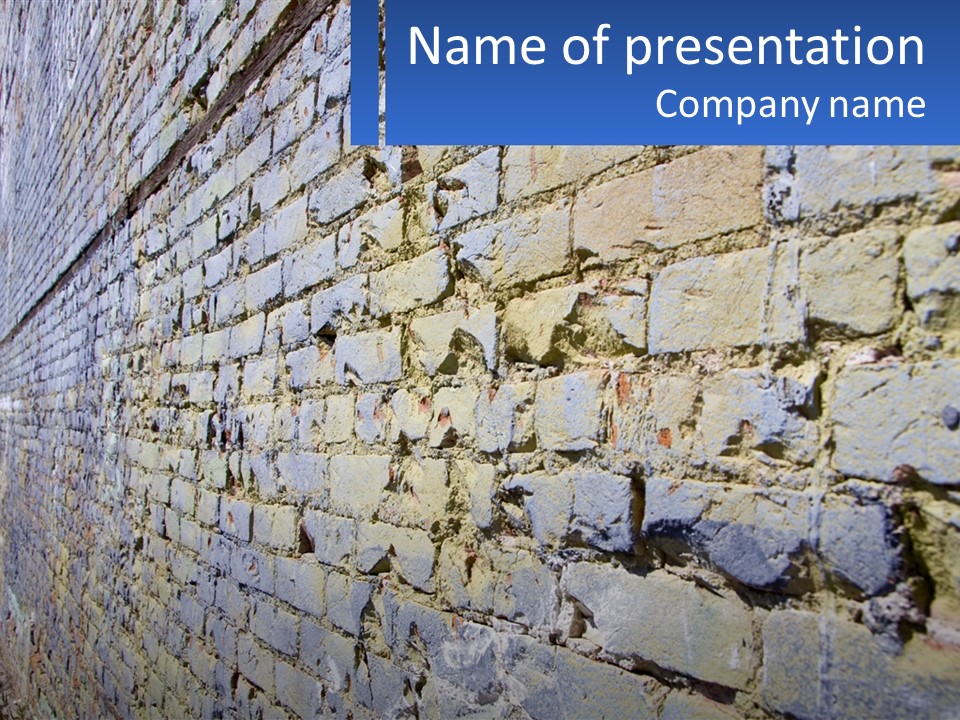 Plaster Wall Corners PowerPoint Template