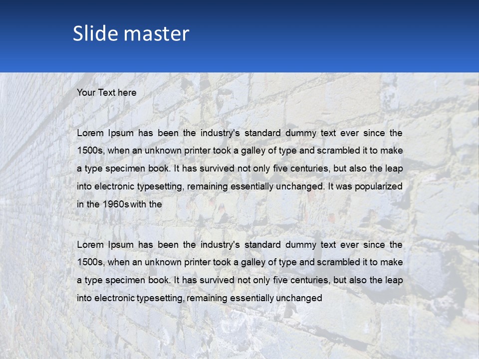 Plaster Wall Corners PowerPoint Template