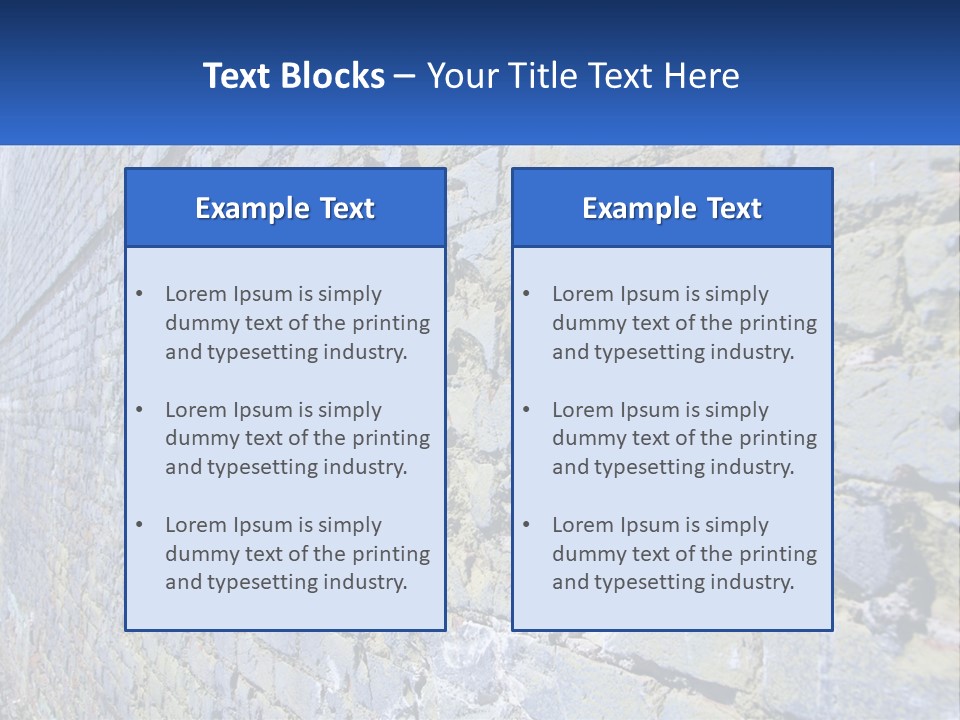 Plaster Wall Corners PowerPoint Template