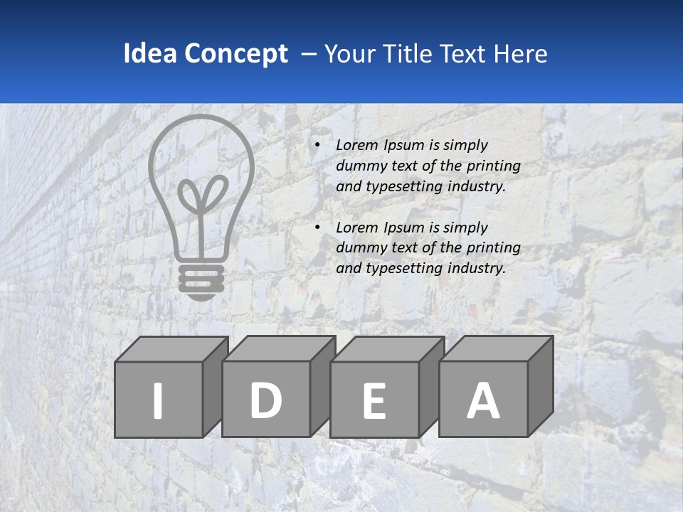 Plaster Wall Corners PowerPoint Template