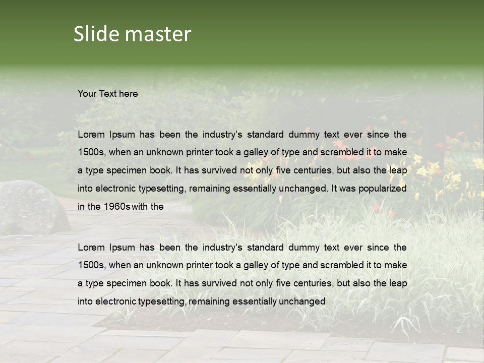 Garden Parkland Grass PowerPoint Template